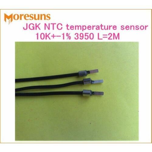 Fast Free ship 50pcs/lot JGK NTC temperature sensor 10K+-1% 3950 L=2 Meter NTC Sensor