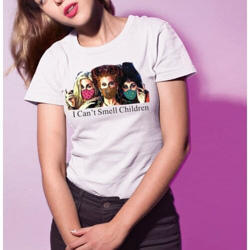 I Can't Smell Children Printing T-shirts Women Summer 2020 Graphic Tees Funny Woman Tshirts Fashion Short Sleeve Clothing Female