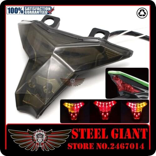 For KAWASAKI Z1000 2014 2015 2016, ZX10R ZX-10R NINJA Motorcycle Integrated LED Tail Light Brake Turn signal Blinker Lamp Smoke