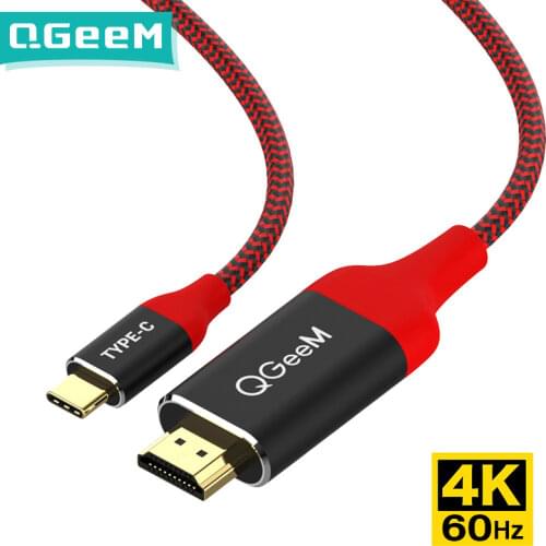 QGeeM USB C to HDMI Cable Compatible 4K 60Hz USB Type C to HDMI Adapter USB-C HDMI Thunderbolt 3 for MacBook Huawei Samsung S10