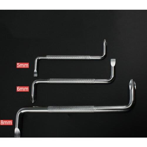 3pcs Right-angle Elbow Screwdriver Z-shaped Screw Batch Head Cross Plum Blossom Mini Dual-purpose Taper Wrench