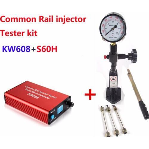 Common rail injector tester Kit KW608 multifunction diesel USB Injector tester + S60H Common Rail Injector Nozzle tester