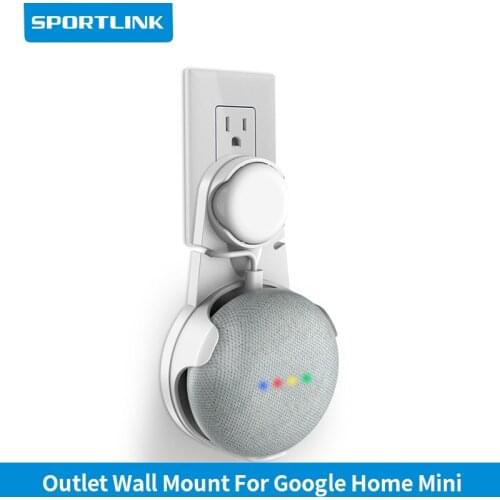 Outlet Wall Mount Holder Stand for Google Home Mini, A Space-Saving Accessories for Google Home Mini Voice Assistant