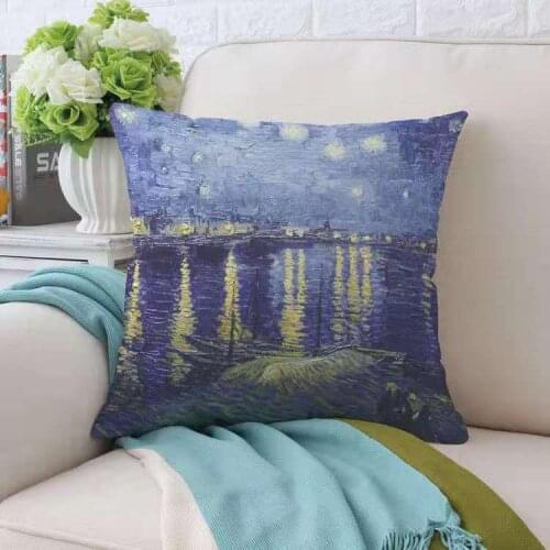 Fan Gao Series Painting Pillowcase Creative Apricot Flower European Style Cloth Art Oil Painting Cushion Cover Home Decor Throw