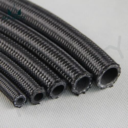 STAINLESS STEEL/NYLON BRAIDED AN10 10 AN OIL/FUEL/GAS LINE/HOSE 1Meter BLACK