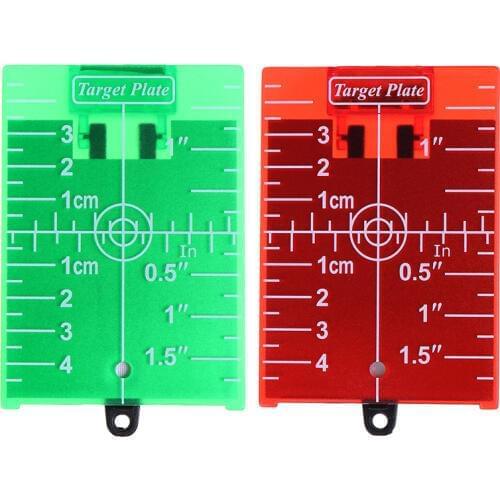 New 1PC inch/cm Laser Target Card Plate For Green/Red Laser Level 11.5cmx7.4cm Suitable For Line Lasers