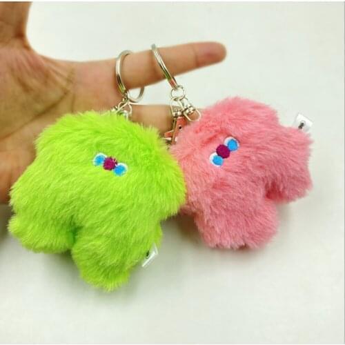 New Japan&Korean Green Pink clumsy 8CM Plush Keychain Pendant Plush Doll CPPY