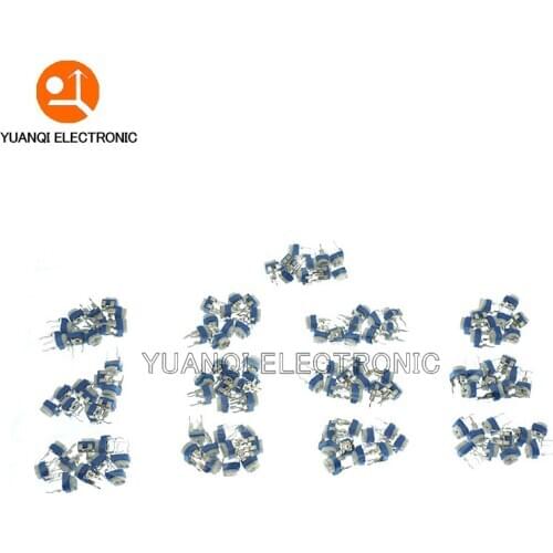 RM065 Trimming Potentiometer 100/200/500/1K/2K/5K/10K/20K/50K/100K/200K/500K/1M ohm Trimpot Potentiometer kit 13Type*5pcs=65PCS
