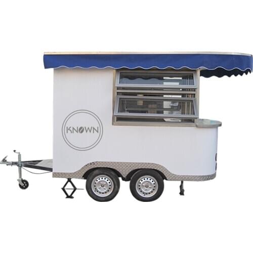 Popular cost effective 320cm long with big window fast food mobile kitchen trailer food truck