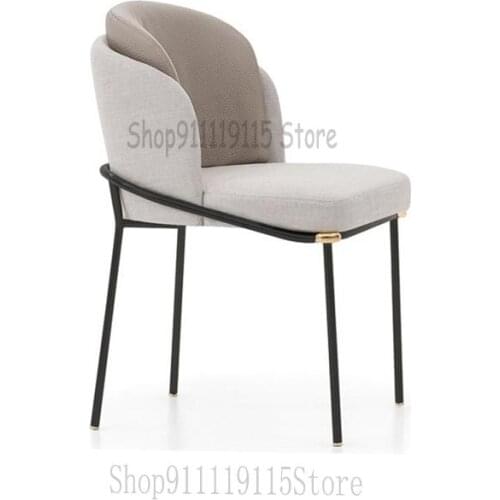 Light Luxury Dining Chair Italian Minimalist Nordic Dining Chair Coffee Shop Chair Sales Department Negotiation Chair Hotel Leis