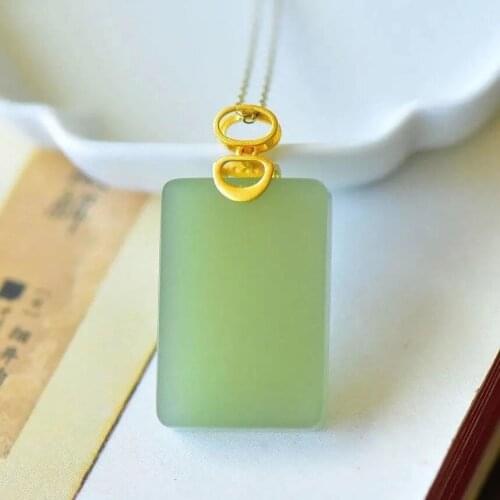 S925 Sterling Silver Jasper Porcelain Green Brand Natural Hetian Jade Green Jade Jasper Green Pink Green Porcelain Green Unstruc