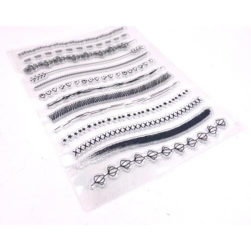 KLJUYP Flower Line Clear Stamps Scrapbook Paper Craft Clear stamp scrapbooking 04274