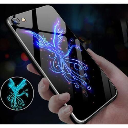 3D Touch Lion Tiger Wolf Glass Phone Case For iPhone 11 Pro SE XSmax XR XS X 7 8 6 6s Plus Phoenix Pattern Cover