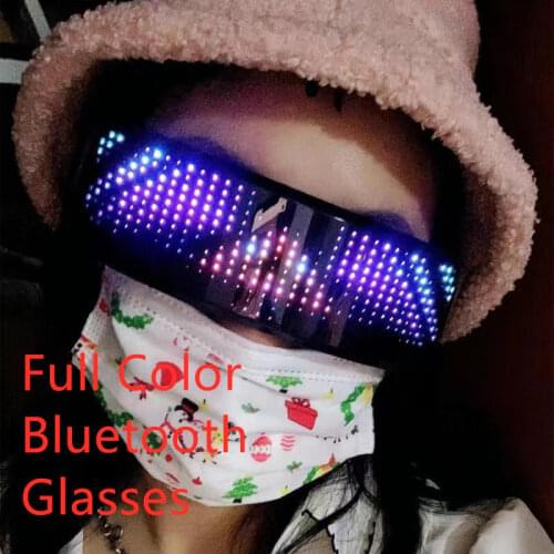 Bluetooth Led sunglasses App Control Shield Luminous Glasses Usb Charge Diy Quick Flash Party bar Led Shining Glasses