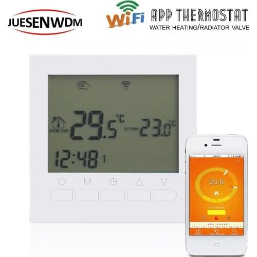 Russian English Remote Controls room thermostat WIFI APP double Features for underfloor heating and gas boiler