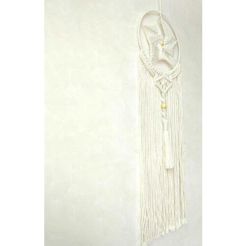 Living room ornaments Bohemian style ornaments acrylic pattern wind and fire wheel fringes weaving tapestry