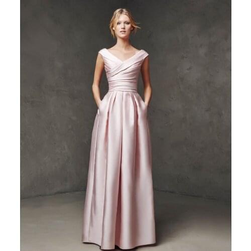 Evening Dress 2020 New Bride Wedding Party Dress Sexy Backless Long Banquet Party Dresses V-neck Sleeveless a Line Formal Dress