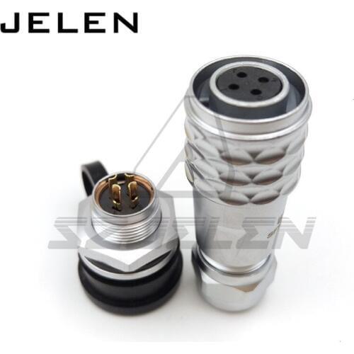 WEIPU SF12 series 4pin plugs and sockets, 12mm round metal waterproof connector, panel mount connector IP67