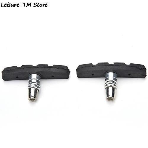 1 Pair Durable Rubber And Steel MTB Mountain Bike Road Bicycle Cycling Braking V-Brake V Brake Pads Blocks Holders
