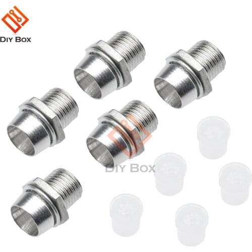 10PCS 5MM Chrome Silver Metal Bezel LED Holder Mount Panel Display Base Rubber