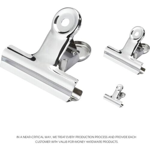 1000Pcs/Lot 22/31/38/50mm Round Metal Grip Clips Rose Gold Bulldog Clip Stainless Steel Ticket Paper Clip For Tags Bags Office