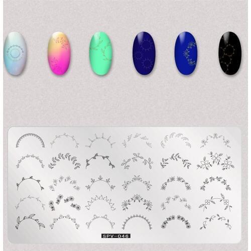 12x6cm Nail Stamping Plates Leaf Flowers Fashion Image Nail Art Stamp Templates Stencils Design Polish Manicure