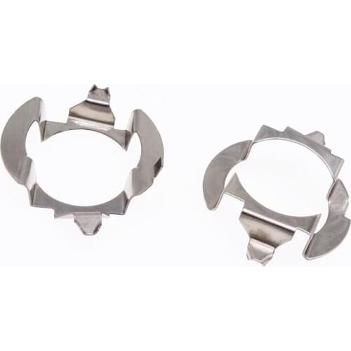 2 Pcs Silver H7 LED Car Headlight Bulb Holder Adapter Holder Retainer Headlamp Socket for Mercedes-Benz E Class ML350 Touareg