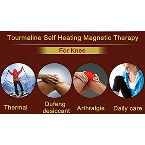 2 Pcs Self-Heating Knee Support Cold-Proof Adjustable Tourmaline Magnetic Therapy Pad Arthritis Brace Protective Belt can CSV