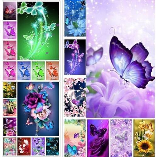 5d diamond painting full square /round beautiful butterfly diy diamond embroidery cross stitch animal butterfly Christmas gift