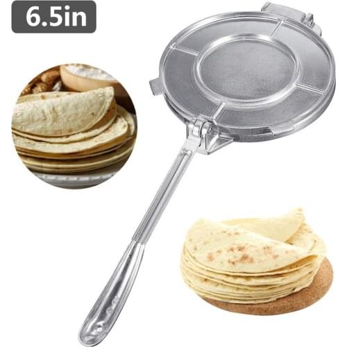 6.5 Inch Tortilla Maker Press Pan Heavy Restaurant Commercial Aluminium Tortilla Pie Maker Press Household Tool Accessories