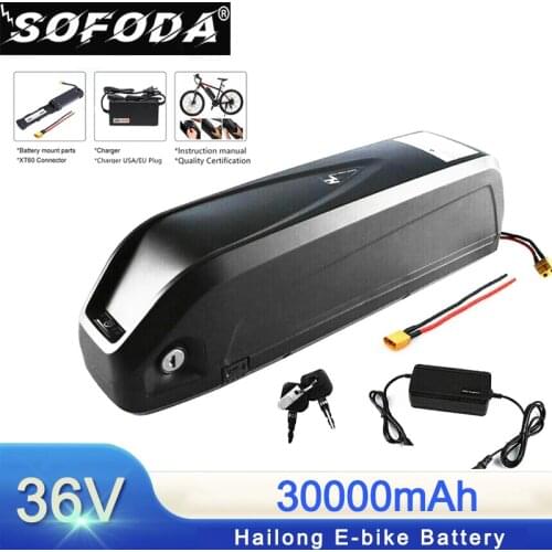 Electric bicycle battery Hailong 18650 battery pack 52V 17ah 48V 36V 12Ah 17ah 20Ah 30ah suitable for 1000W downpipe of mountain