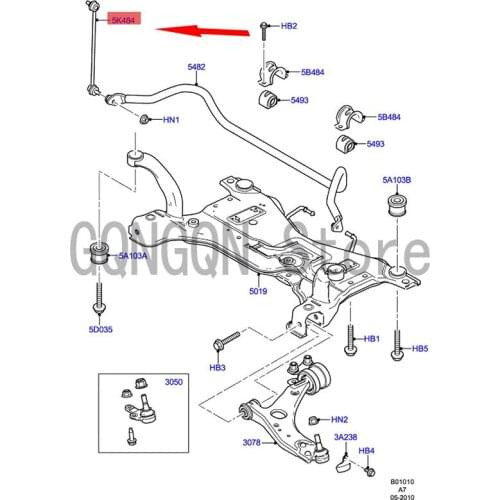CAR Stabilizer Ball Head Front Link For dMo nd eoF oc us Rear Parallel Rod Head Stabilizer Link Rod Tie Rod Head