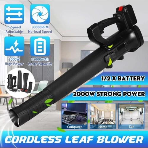 Cordless Electric Air Blower 6 Speed Leaf Blower Dust Collector Sweeper Handheld Leaf Blower 15000mah Lithium Battery Power Tool