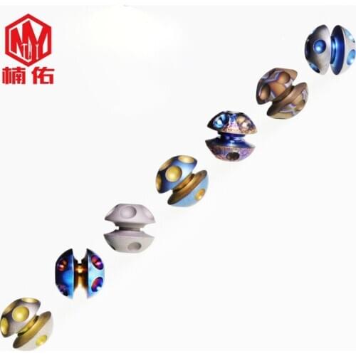 Titanium Alloy Knife Beads EDC Tool Paracord Pendant Titanium Bracelet Necklace Pendant Handmade Flame Pattern