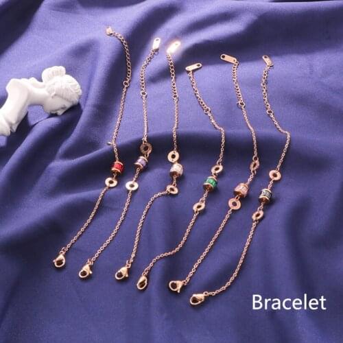 316L Stainless Steel Retro Lucky Beads Charm Chain Bracelets For Women Fashion Trend Fine Jewelry Birthday Party Gift SAB482