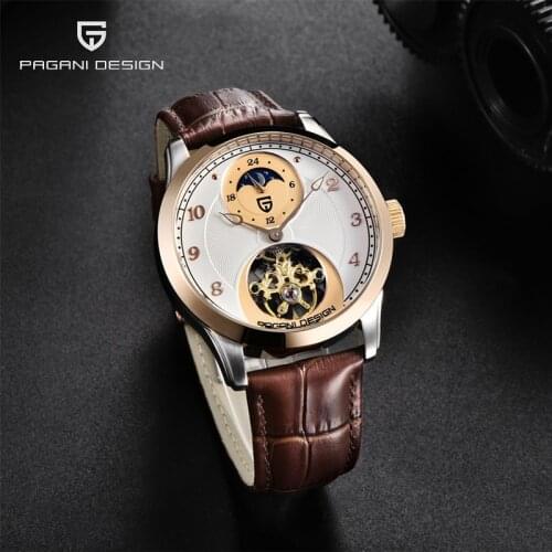 Pagani Design 2021 Top Casual Fashion Brand Mens Automatic Mechanical Watch Gynecope Hollow Design Monthly Sports Watch Relogio