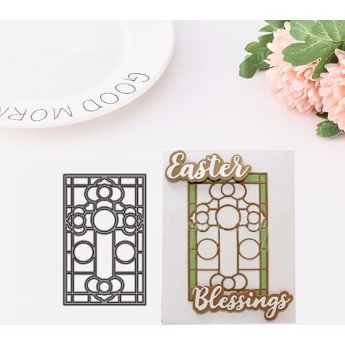 Stained Glass Cross Metal Cutting Dies Embossing Scrapbooking Stencil Craft Cut Dies For DIY Card Handmade