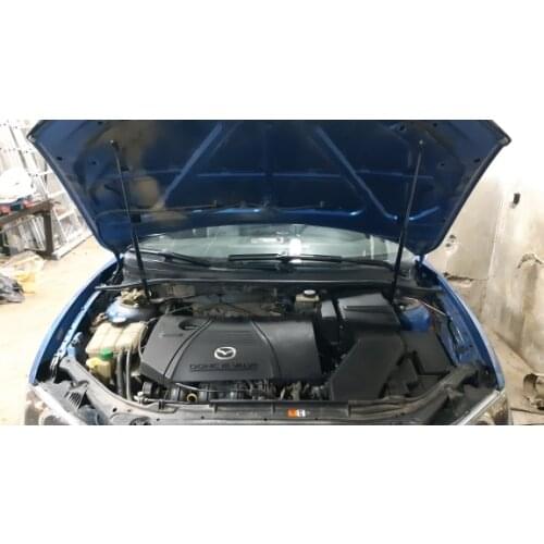 For Mazda 3 2003-2008 Front Bonnet Hood Modify Gas Struts Carbon Fiber Spring Damper Lift Support Absorber