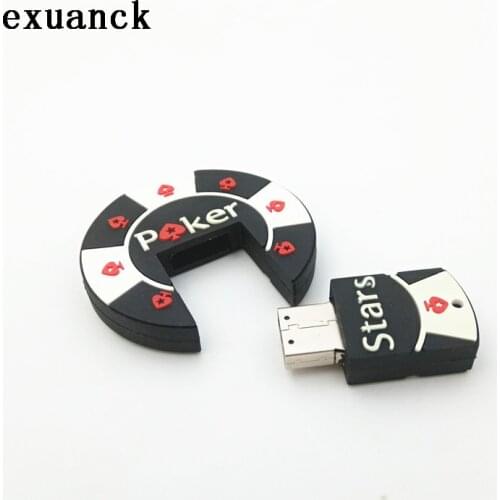 Exuanck 10pcs usb sticks cartoon poker model usb 2.0 memory stick flash drive pen drive 4GB 8Gb 16GB 32GB pendrives gift