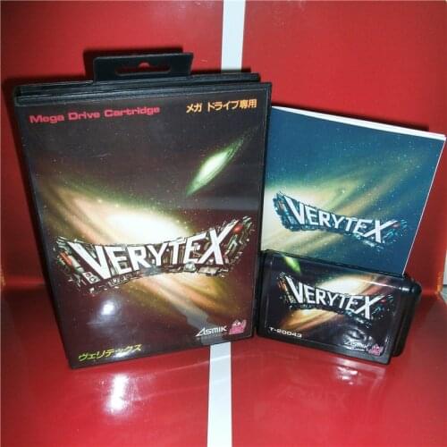 MD games card - Verytex Japan Cover with Box and Manual for MD MegaDrive Genesis Video Game Console 16 bit MD card