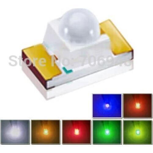 MIX SMD 1206 convex head red/blue/yellow/green/orange led diode
