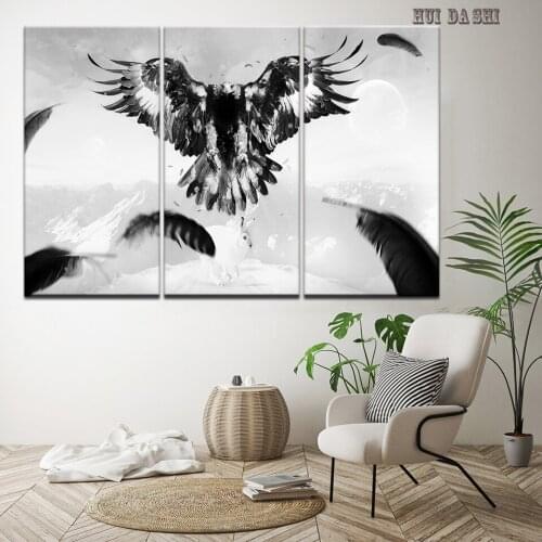 Modular Canvas Paintings HD Prints Abstract Posters 5 Piece Animal Eagle Landscape Wall Art Pictures For Living Room Home Decor