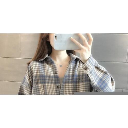 MVJT DAIR Women's Plaid Shirts