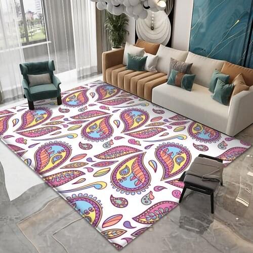 2021 New Decor Rug Nonslip Paisley Style Colorful Pattern Rug Floor Mat Living Room Bathroom Kitchen Living Room Bedroom Carpet