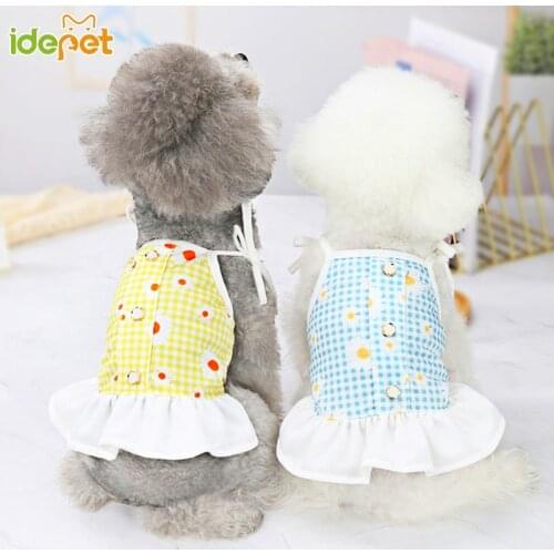 Pet Clothes Flower Cat Dresses for Small Dog Skirt Spring Summer Dog Dress Cozy Party Pet Outfit Sling Sweet Puppy Shirt 35