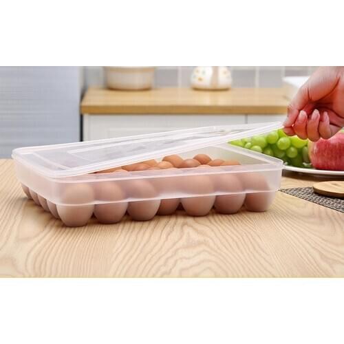 34-Grids Egg Box Organizer Kitchen Case Refrigerator Storage Box Crisper Fridge Container Storage Box Plastic Box Home Organizer