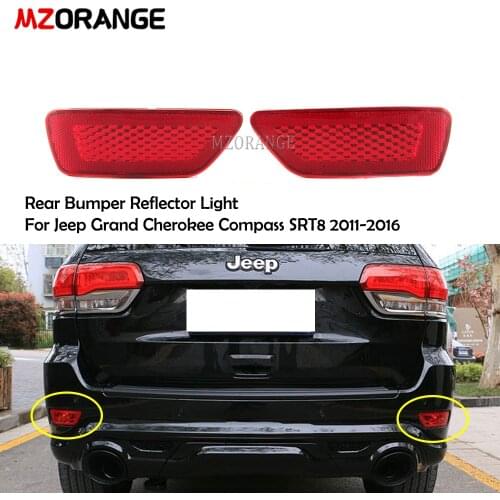 MZORANGE Rear Bumper Reflector Light For Jeep Grand Cherokee Compass SRT8 2011-2016 57010721AC 57010720AC Car Assembly Fog Lamp