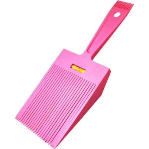 Q1QD Flat Hair Combs with Liquid Balance Ruler Men Haircut DIY Hair Styling Hairdress