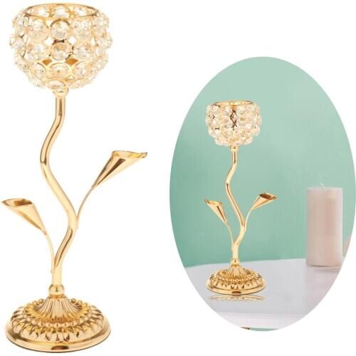 Stunning Metal Votive Tealight Crystal Candle Holder for Candlelight Room Home Decorative Tabletop Wedding Party Events Dinner