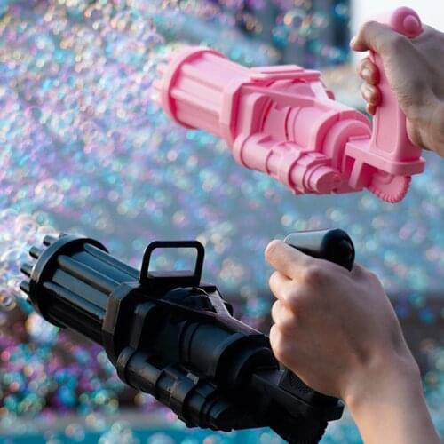 18 holes Gatling Bubble Machine Kids Toys Large Gatling Bubble Gun Plastic Toy Outdoor Automatic Bubbles Blower Machine Dropship